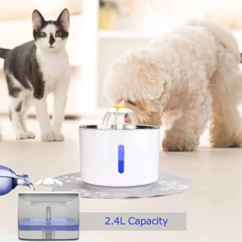 2.4L Stainless Steel Automatic Cat Water Fountain