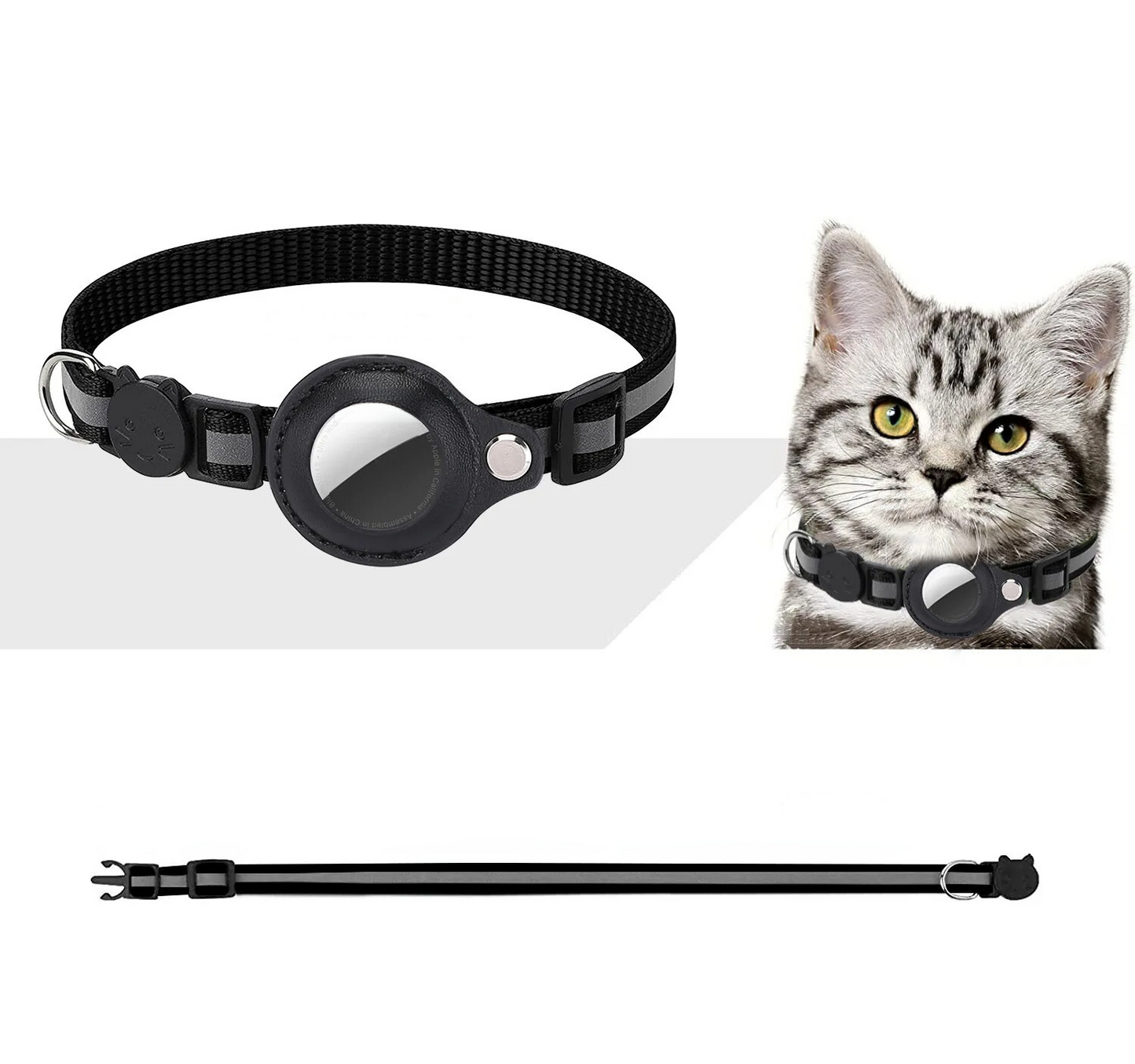 Reflective Cat Airtag Holder Collar