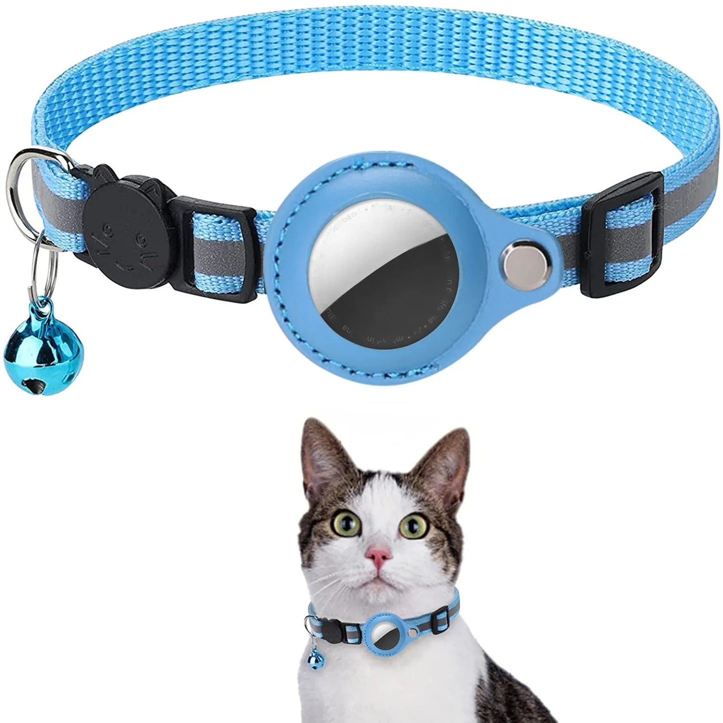 Reflective Cat Airtag Holder Collar