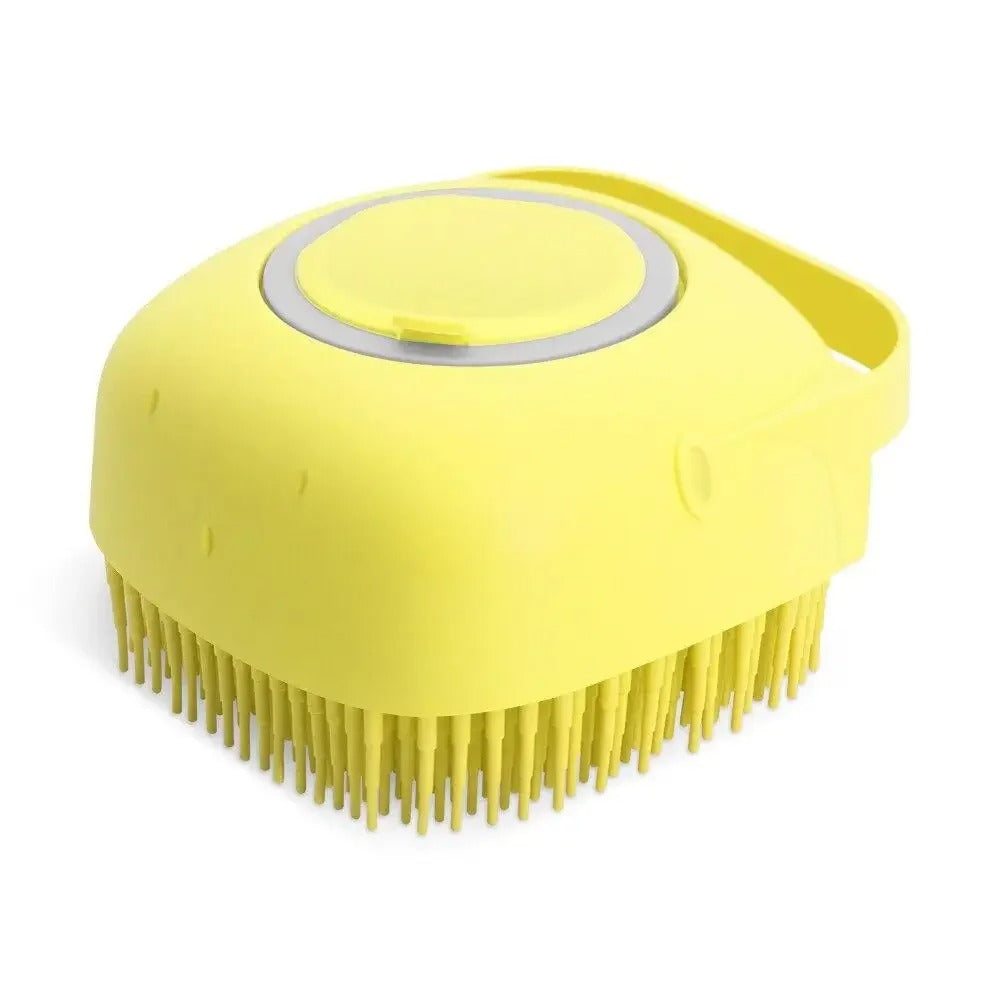 Dog Massage Bath Brush With Shampoo Dispenser